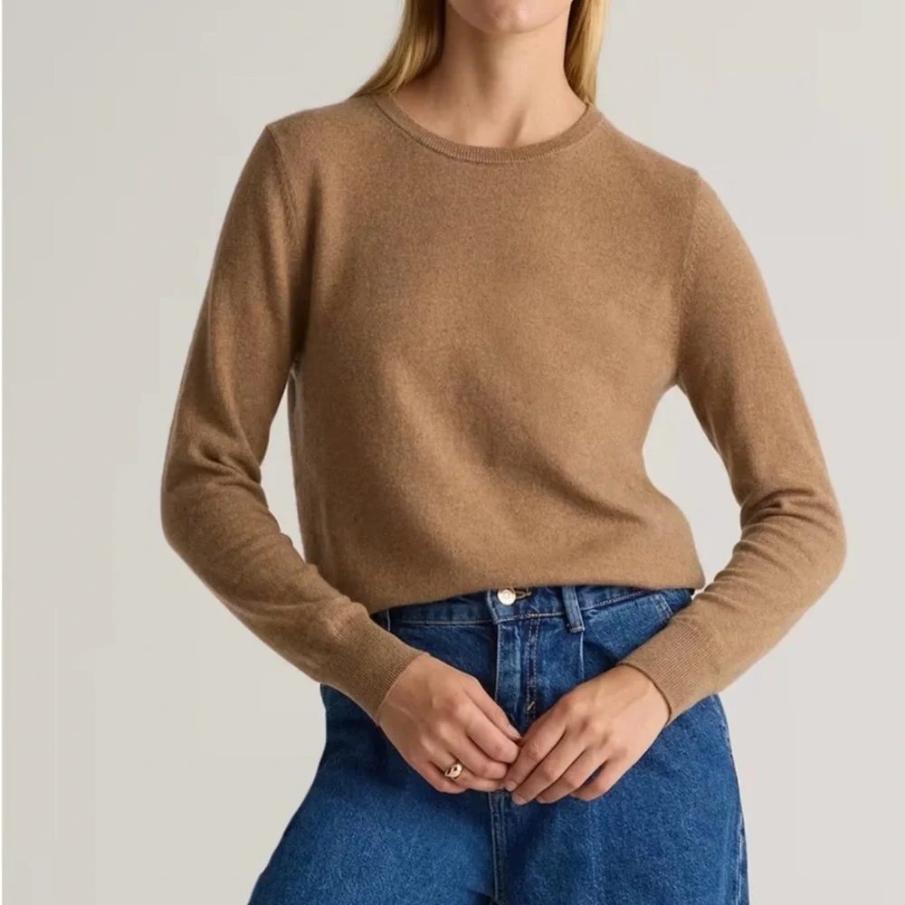Quince 100% Mongolian Cashmere Sweater — Camel - Picture 1 of 5